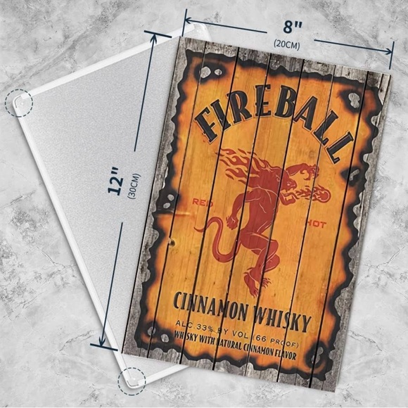 Wall Decor | Fireball Cinnamon Whisky Metal Vintage Tin Sign | Poshmark